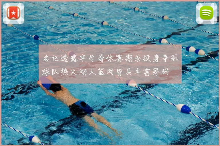 名记透露字母哥休赛期或投身争冠球队热火湖人篮网皆具丰富筹码
