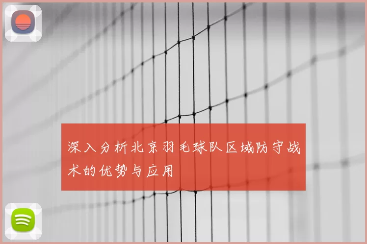 深入分析北京羽毛球队区域防守战术的优势与应用